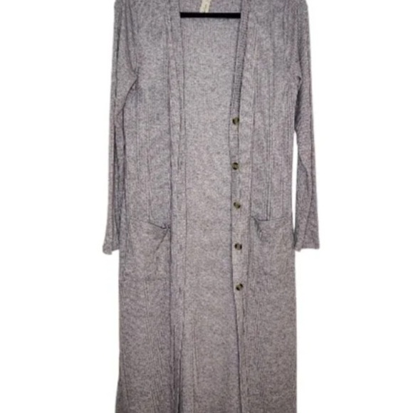 🧥 Women’s Evereve Allison Joy Button-Front Duster Cardigan – Size XL - Picture 8 of 8